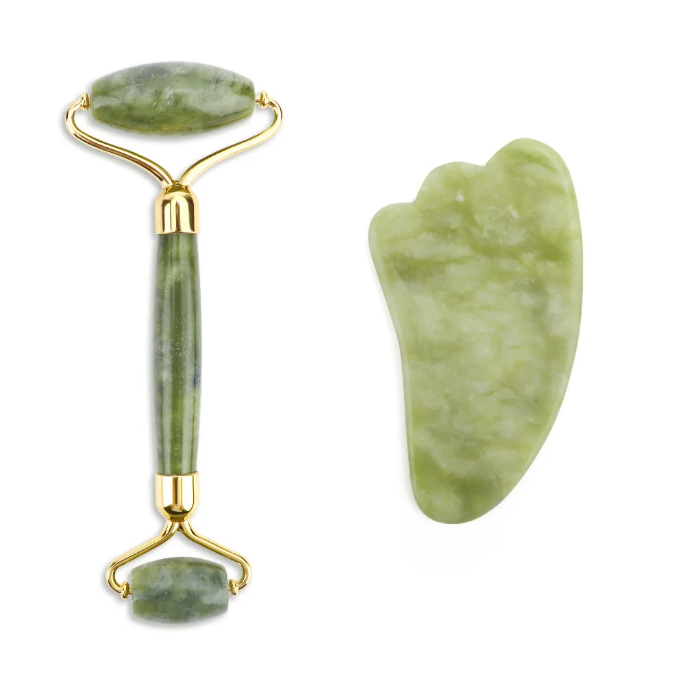 Face roller and gua sha set