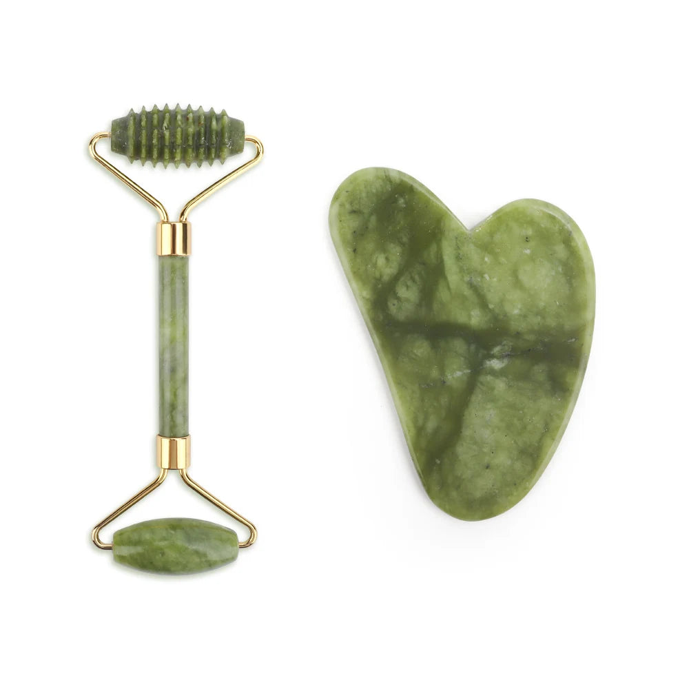 Face roller and gua sha set