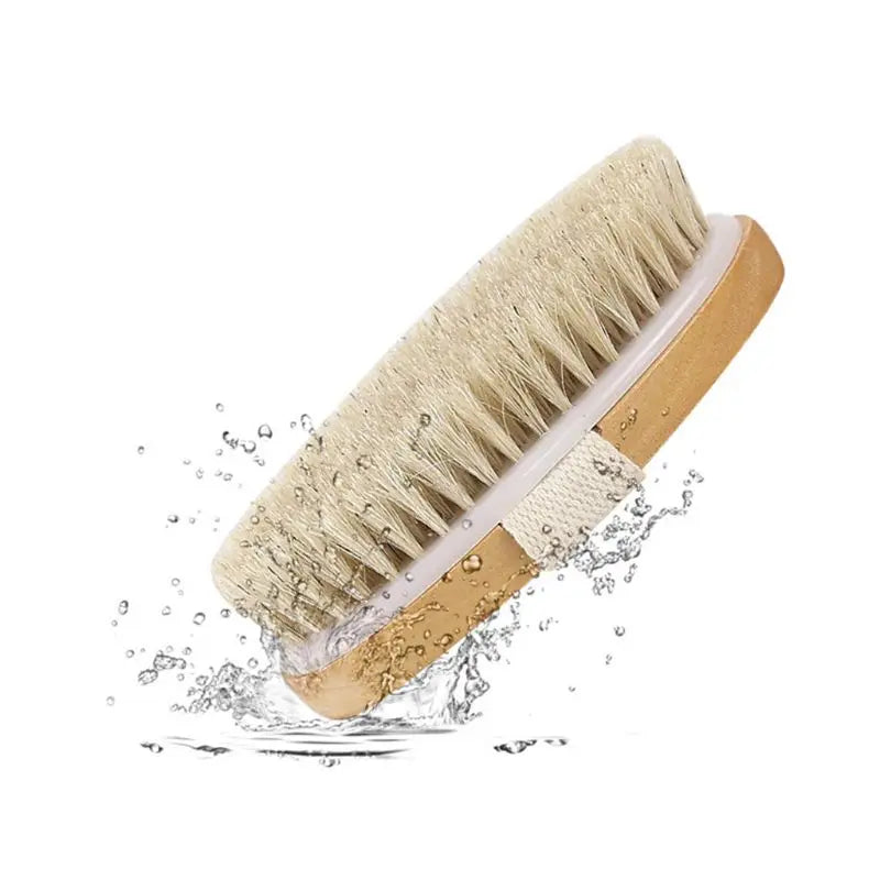 Natural Bristle Long Handle Shower Brush